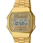 Casio Montre Mixte Acier inoxydable plaqué Digital look élégant-A168wg-9wdf