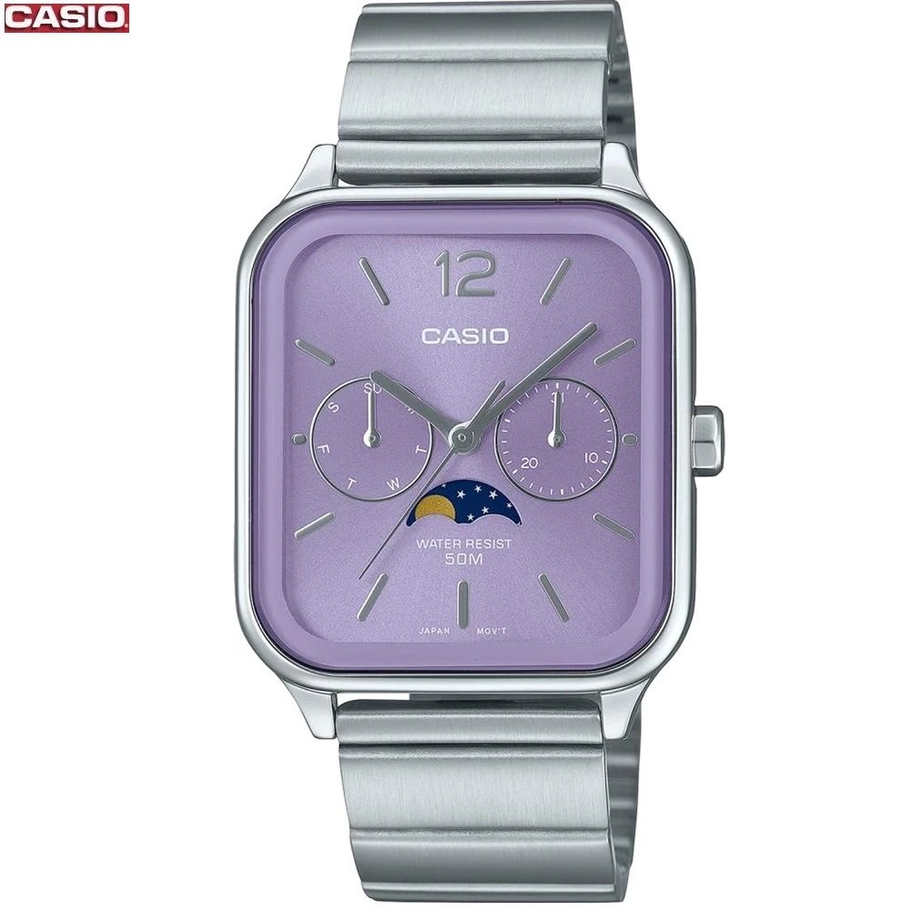 1-11-8.jpg Casio Montre Homme Bracelet en métal Phase de lune Étanche WR50M- mtp-m305d-6avdf - Image 1
