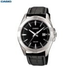 Casio montre homme bracelet en cuir 3aiguilles