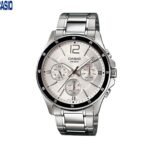 Casio Montre analogique pour homme bracelet en métal sportive à 6 aiguilless étanche-mtp-1374d-7avdf