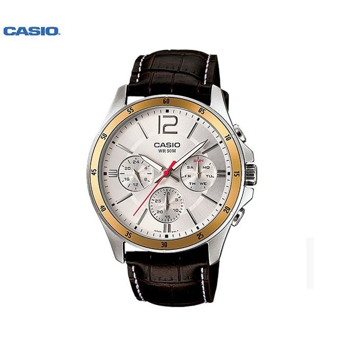 1-14-5.jpg Casio Montre Homme Classe Bracelet en Cuir - Image 1
