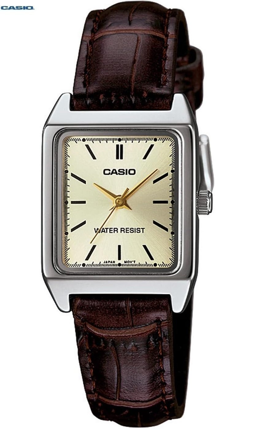 1-16-6.jpg Casio Montre à bracelet en cuir rectangulaire pour femme Analogique-ltp-v007l-9eudf - Image 1