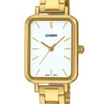 Casio Montre Femme Bracelet en métal plaqué or 3 aiguilless Étanche-ltp-v009g-7eudf