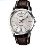 Casio Montre Homme Bracelet en cuir 3 aiguilles Étanche à 50m-mtp-1381l-7avdf