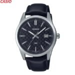 Montre pour Homme Bracelet en cuir noir 3aiguilless Étanche avec dateur-mtp-vd03l-1audf
