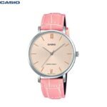 Casio Montre pour femme super Design Bracelet en cuir rose cadran rose-ltp-vt01l-4budf