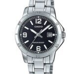 Casio Montre pour femme Bracelet en métal-Cadran noir-Résistant à l'eau-ltp-v004d-1b2udf