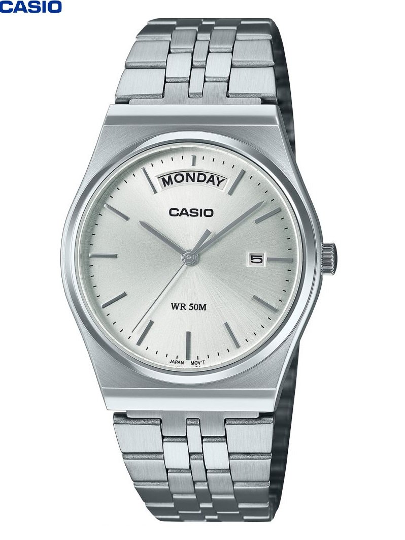1-7-4.jpg Casio Montre Homme Cadran blanc Bracelet acier inoxydable silver etanche Quartz–mtp-b146d-7avdf - Image 1