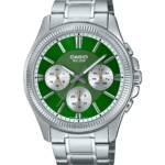 Casio Montre homme elegante avec bracelet en métal sportive 6 aiguilless étanche-mtp-1375d-3avdf
