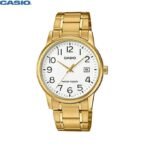 Casio Montre à quartz pour homme affichage analogique et bracelet en acier inoxydable-mtp-v002g-7b2udf