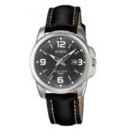 casio montre femme analogique cadran noir-Bracelet Cuir